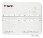 بک لایت تلویزیون 43 اینچ مدل اسنوا 43SA560 , 43SA240 - صنام 43M10 - دنای K43D1