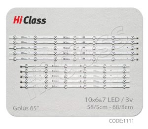 بک لایت تلویزیون جی پلاس 65 اینچ مدل 65LQ721